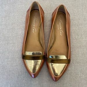 Metallic Kenneth Cole dress flats size 8